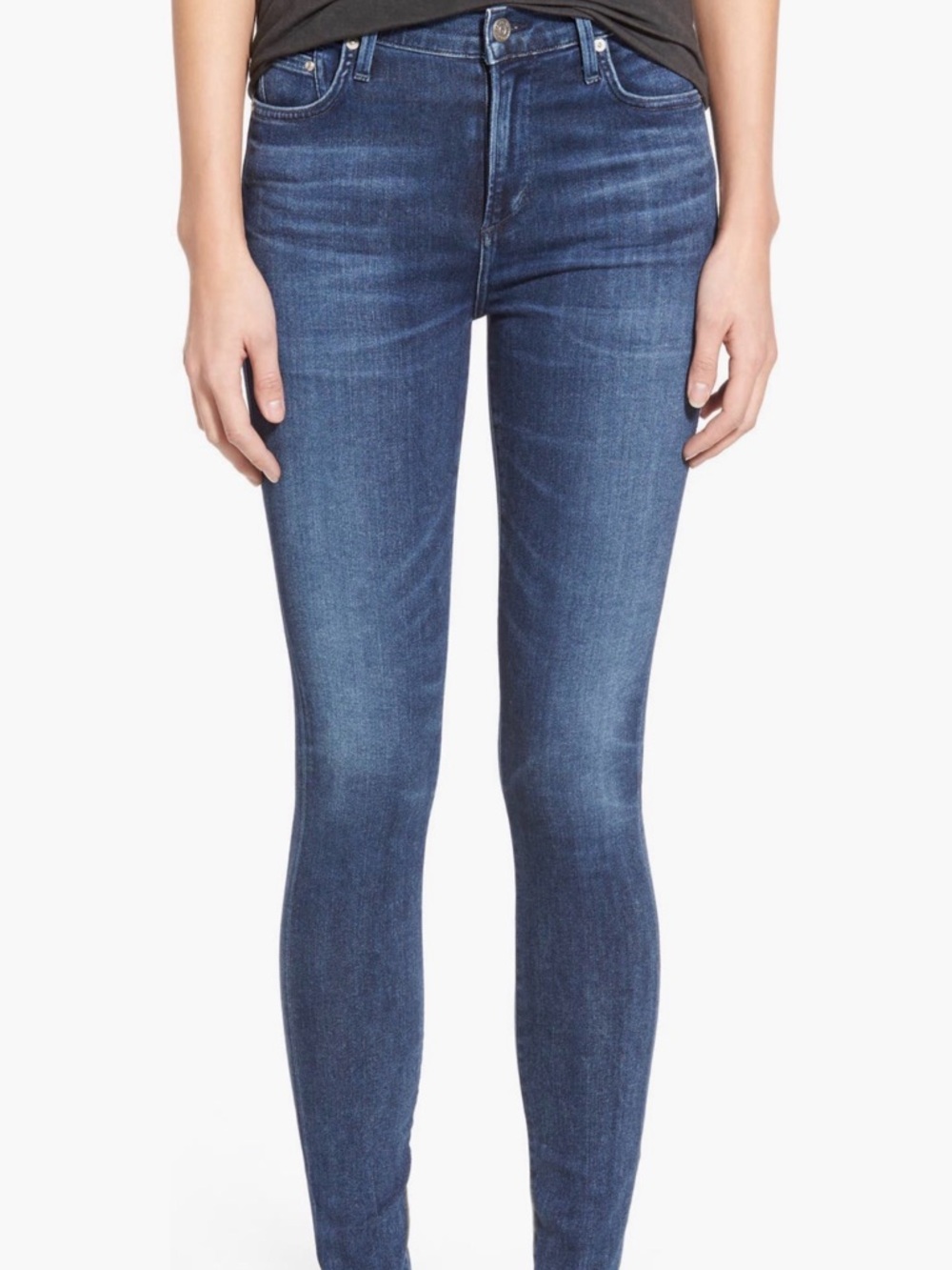 Citizens Of Humanity Mid-Rise Skinny Jeans in Indigo Blue
